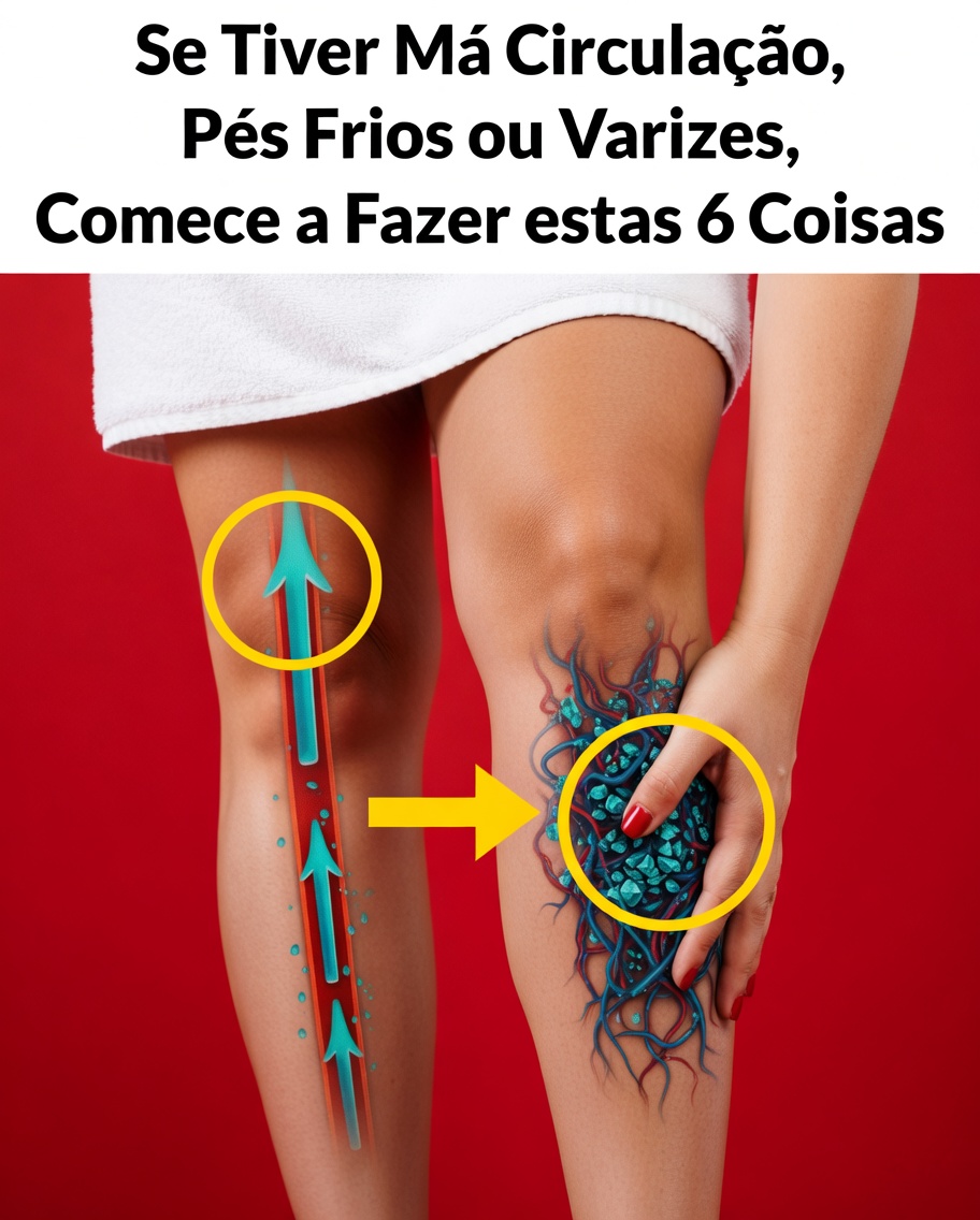 Se você notar má circulação, pés frios ou varizes, descubra estes 6 hábitos cotidianos para experimentar