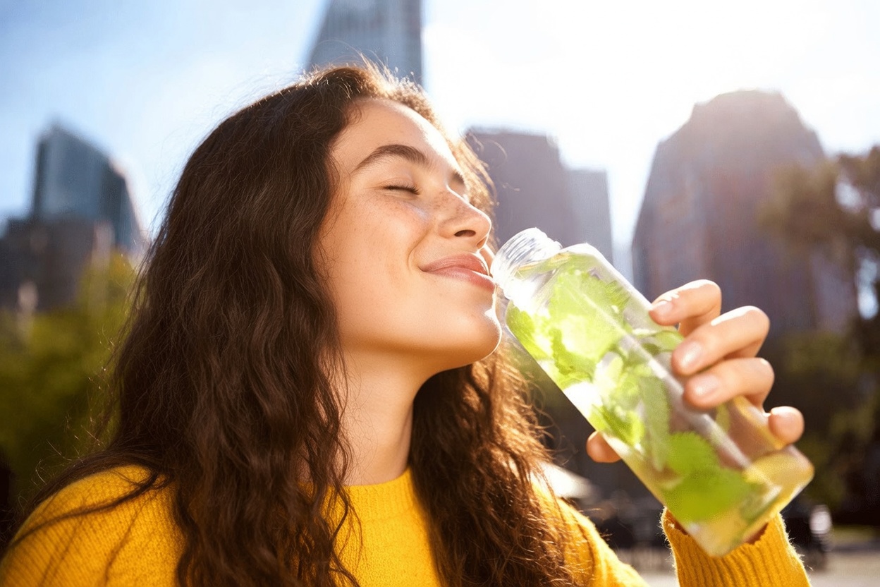 9 razões pelas quais você deve beber água com pepino, gengibre, hortelã e limão todos os dias