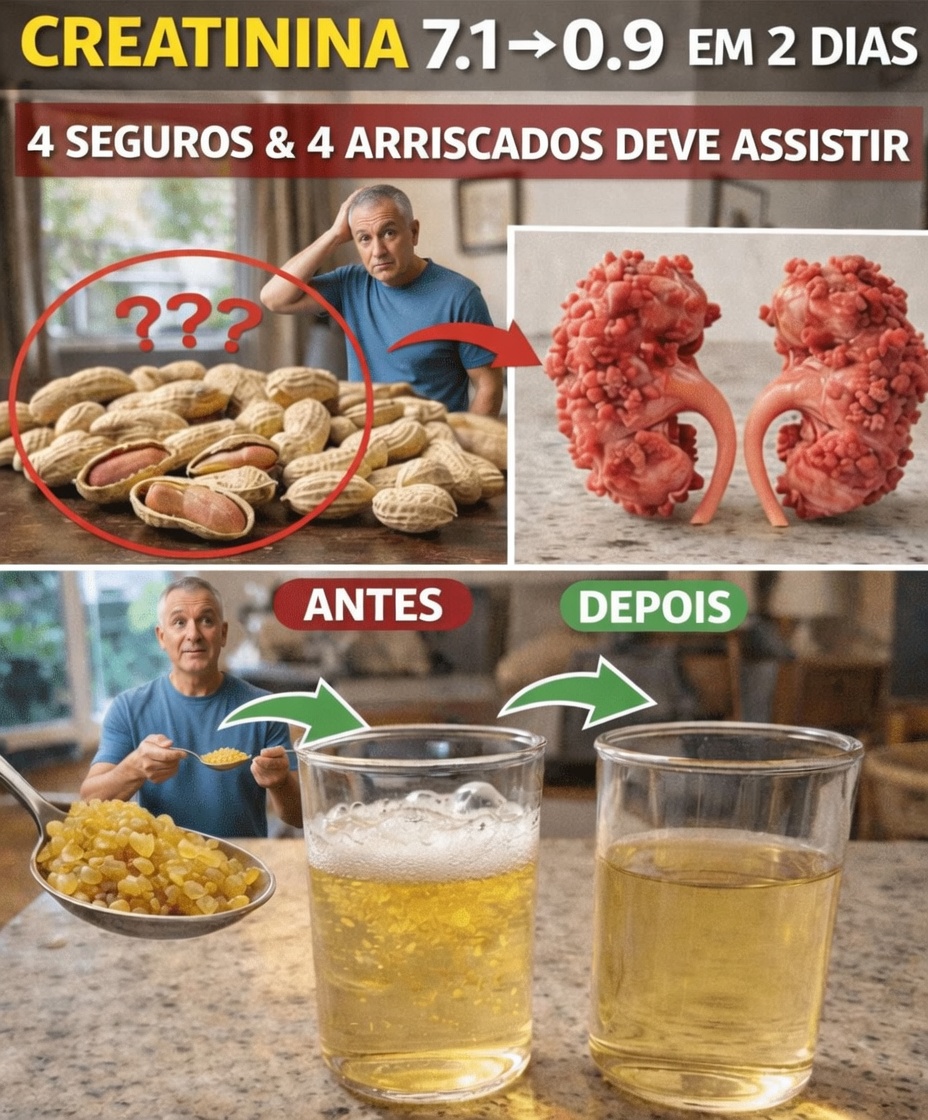 Níveis de creatinina caíram de 7,1 para 0,9 em 2 dias! 4 gorduras saudáveis para a saúde dos rins e 4 gorduras potencialmente arriscadas que você deve conhecer.