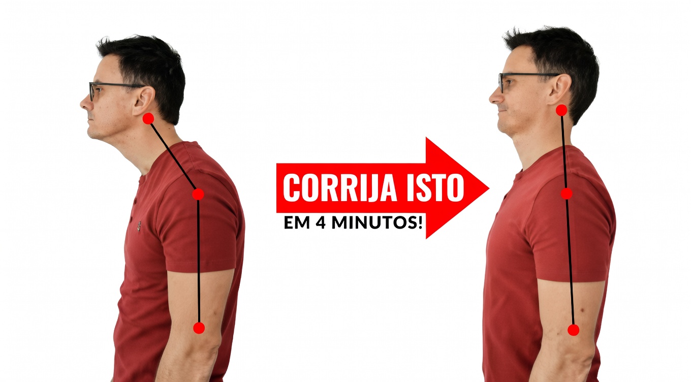 Como apoiar suavemente uma melhor postura com uma rotina diária de 4 minutos para postura de cabeça projetada para a frente após os 60