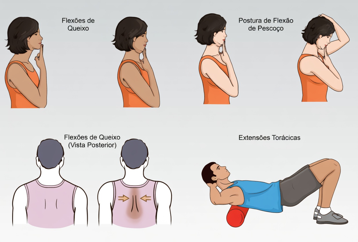Como apoiar suavemente uma melhor postura com uma rotina diária de 4 minutos para postura de cabeça projetada para a frente após os 60
