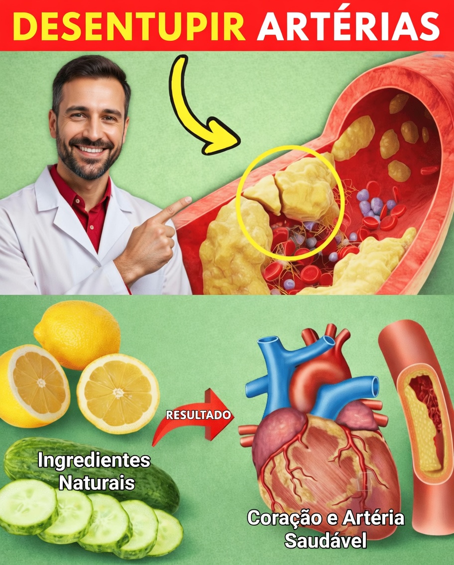 Mais de 60? Esta bebida de cozinha com 2 ingredientes desobstrui as artérias em 7 dias