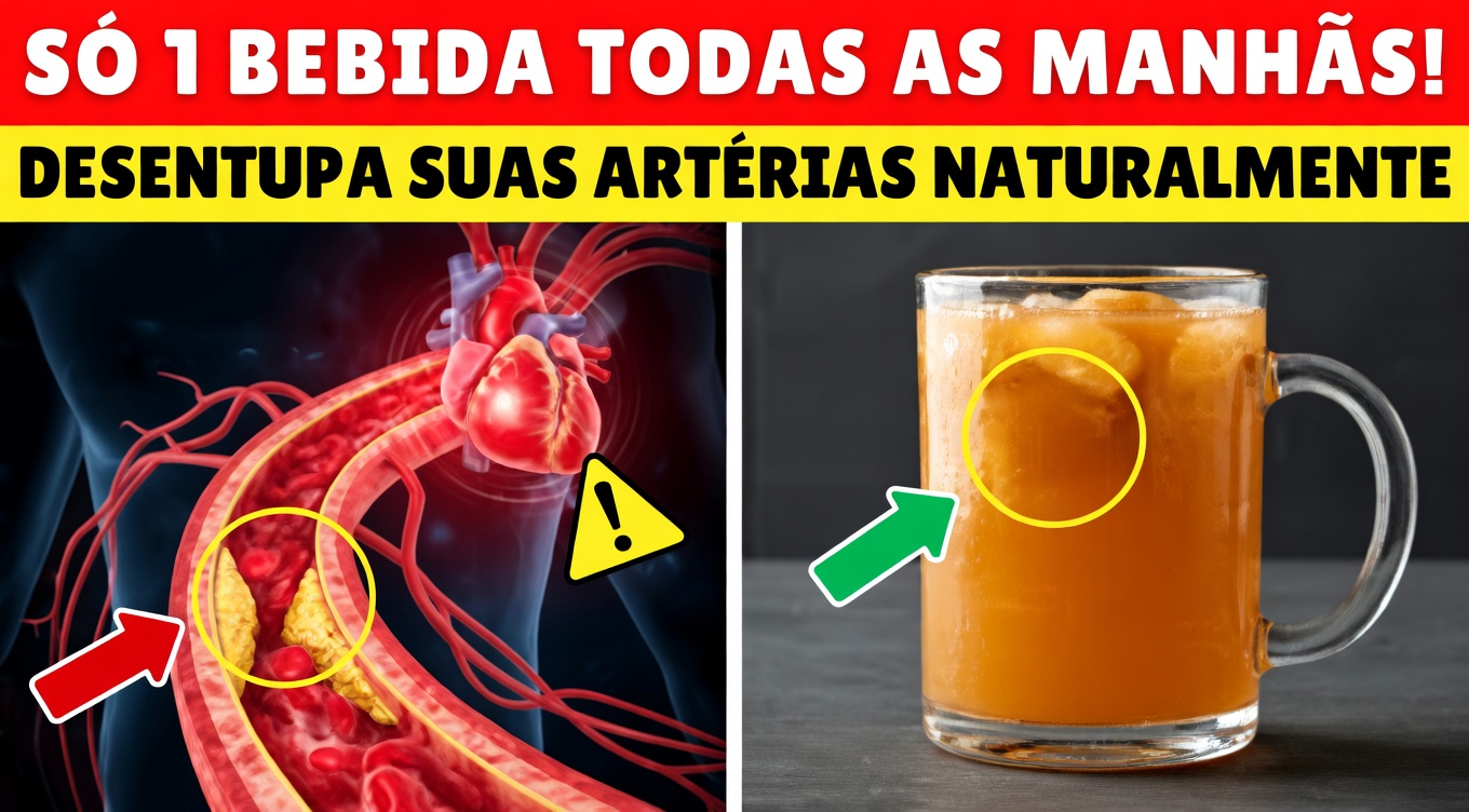 Mais de 60? Esta bebida de cozinha com 2 ingredientes desobstrui as artérias em 7 dias