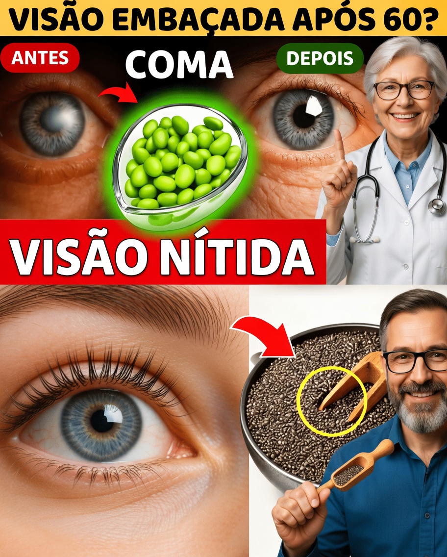Mais de 60? Coma ESTES 3 Alimentos para se Proteger contra o Glaucoma | Recupere uma Visão Cristalina