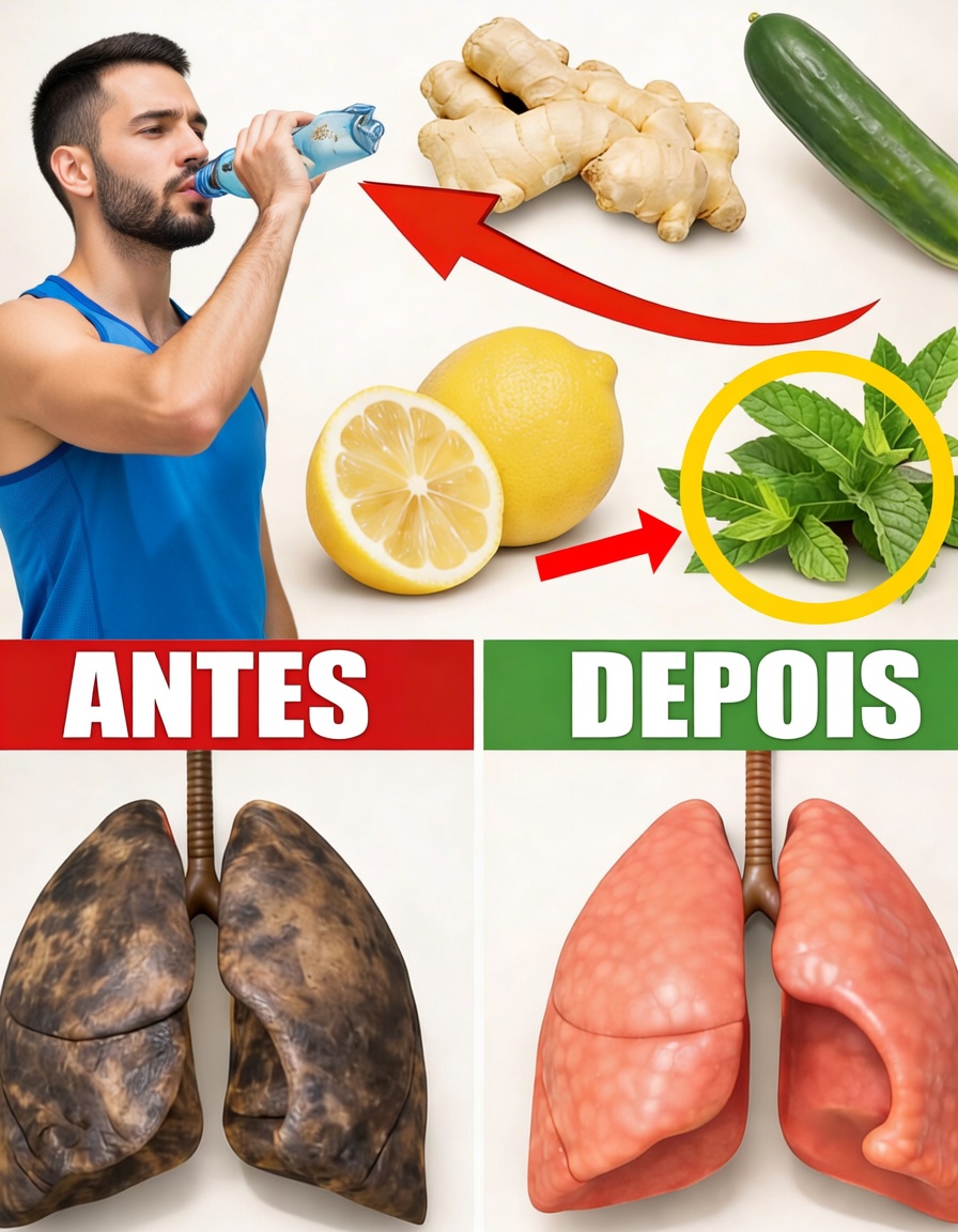 14 razões pelas quais você deve beber água com pepino, gengibre, hortelã e limão todos os dias