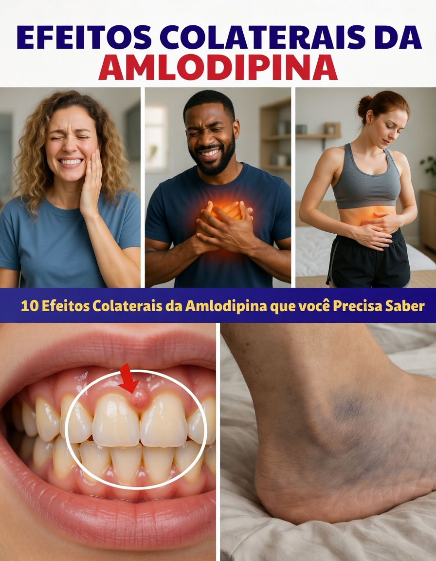 10 Efeitos Colaterais Ocultos da Amlodipina que Seu Médico Talvez Não Mencione