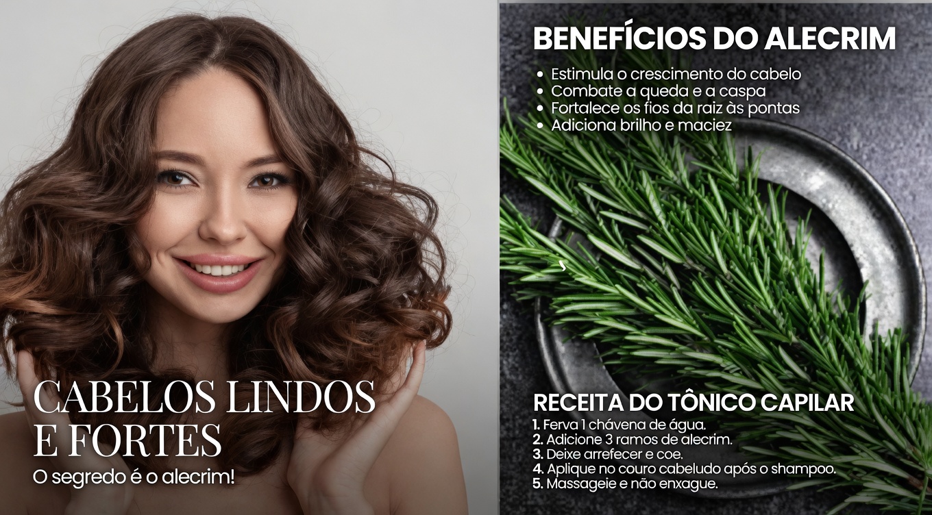 3 Maneiras Poderosas de Usar Alecrim para um Cabelo Mais Grosso e de Crescimento Mais Rápido (Suas Bordas Podem Preencher Mais Rápido do Que Você Imagina)