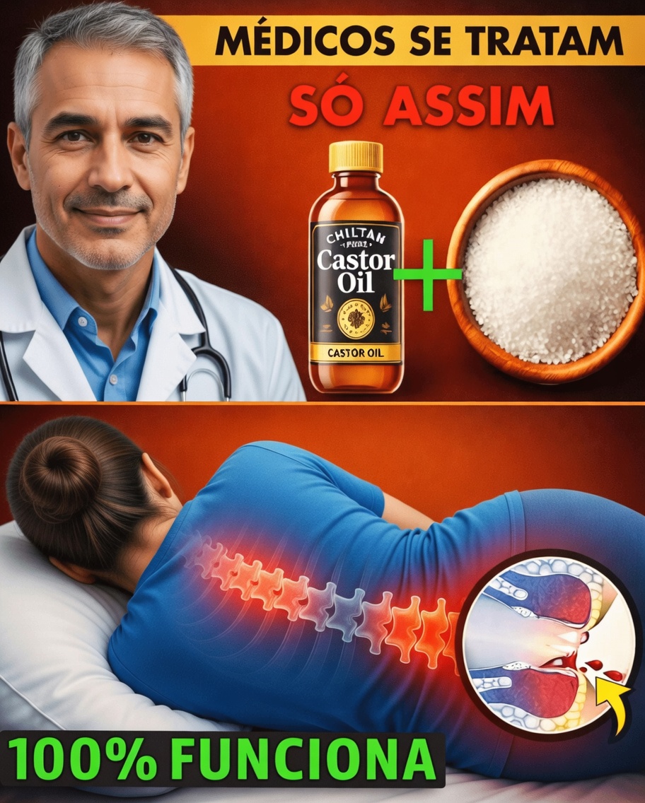 Segredo dos médicos antigos: esfregue óleo de rícino e sal de Epsom aqui para aliviar 13 dores do dia a dia!