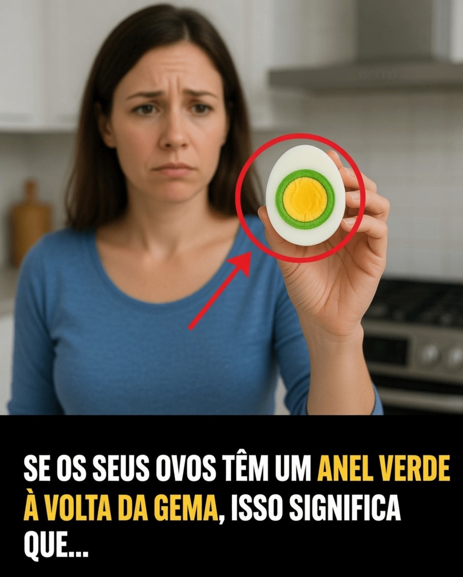 O que causa o anel verde ao redor de ovos cozidos?