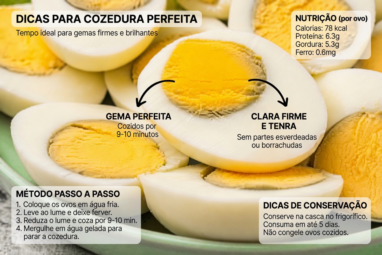 O que causa o anel verde ao redor de ovos cozidos?