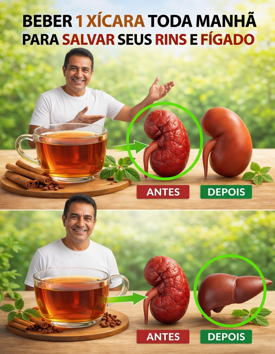 Beba 1 xícara todas as manhãs para salvar seus rins e fígado