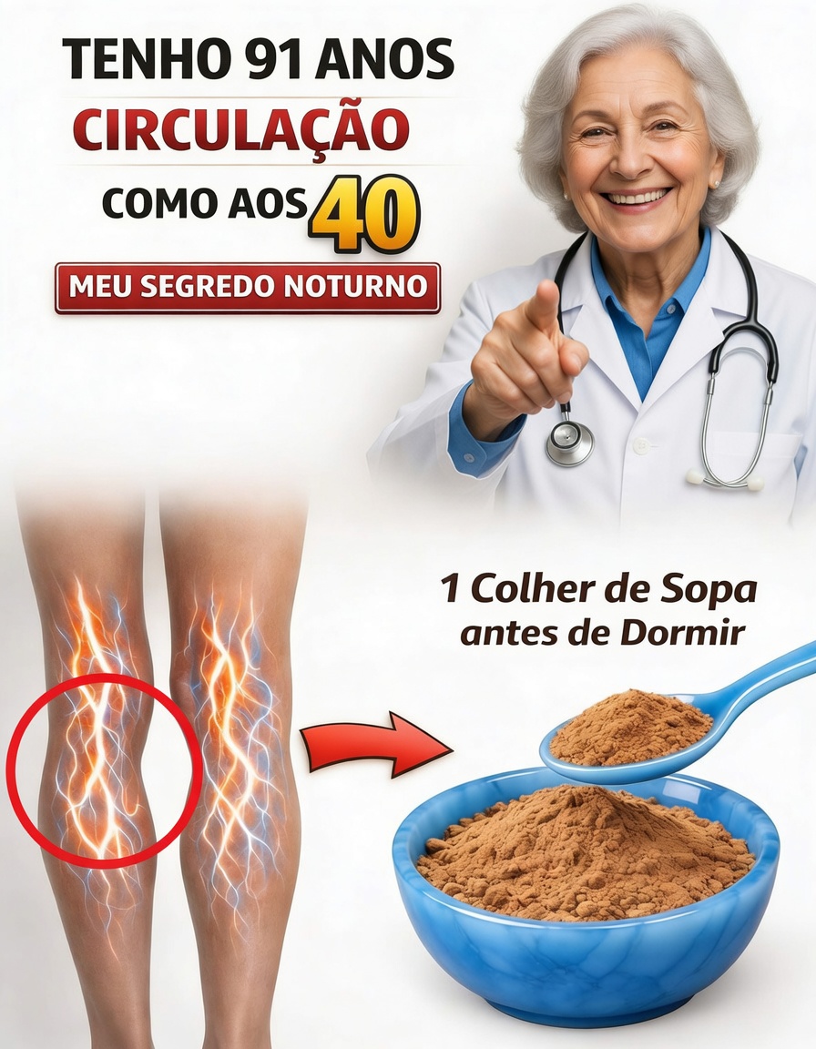 Idosos: Coma isto antes de dormir para aumentar o fluxo sanguíneo e melhorar a circulação nas pernas e nos pés em apenas 24 horas