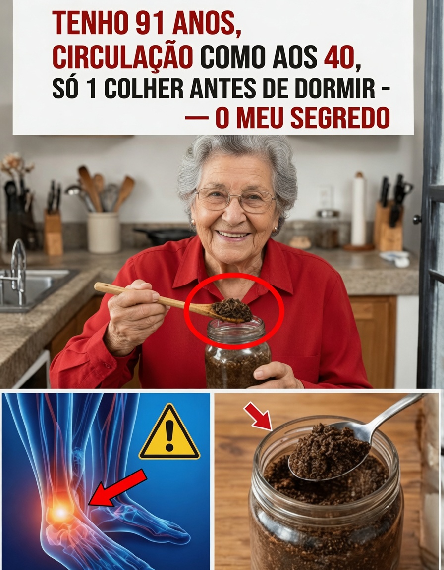 IDOSOS, comam ISTO antes de dormir para aumentar o fluxo sanguíneo e a circulação nas pernas e nos pés em até 24 horas após receberem minhas receitas