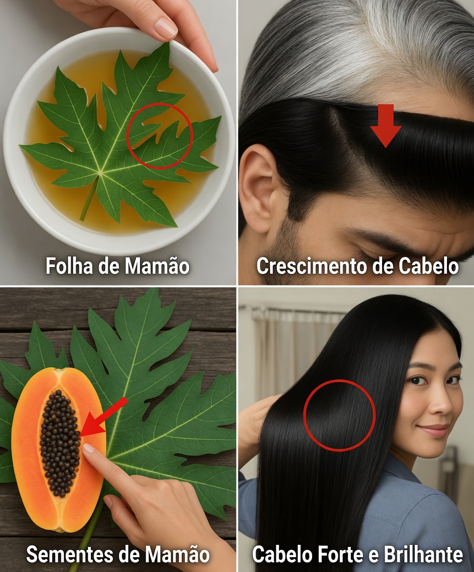 Abrace o Poder das Folhas de Mamão – Um Remédio Natural para Cabelos Jovens e Vibrantes