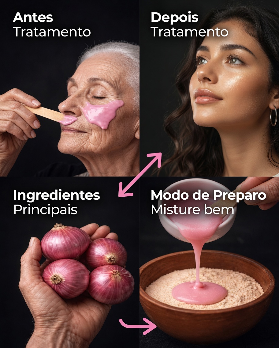 Idosos, rale UMA cebola roxa hoje à noite e espalhe esta máscara roxa no seu rosto — veja rugas profundas desaparecerem 38% e a pele brilhar como aos 50 em apenas 10 noites