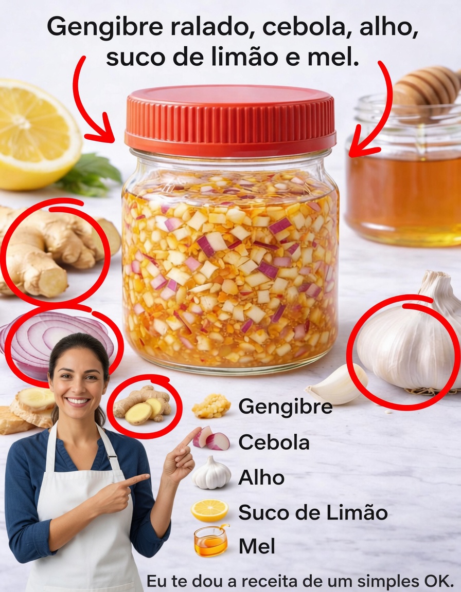 Mistura de Gengibre, Cebola, Alho, Limão e Mel: Seu Simples Ritual Diário para Conforto e Equilíbrio no Dia a Dia