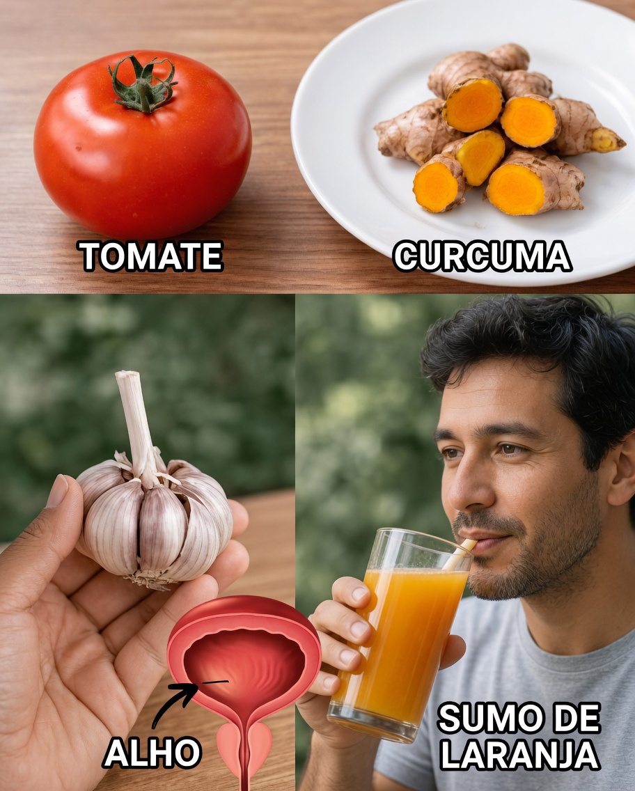 Bebida Natural de Alho, Tomate e Cúrcuma para Homens Acima de 40: Suporte Diário Simples para o Bem-Estar da Próstata