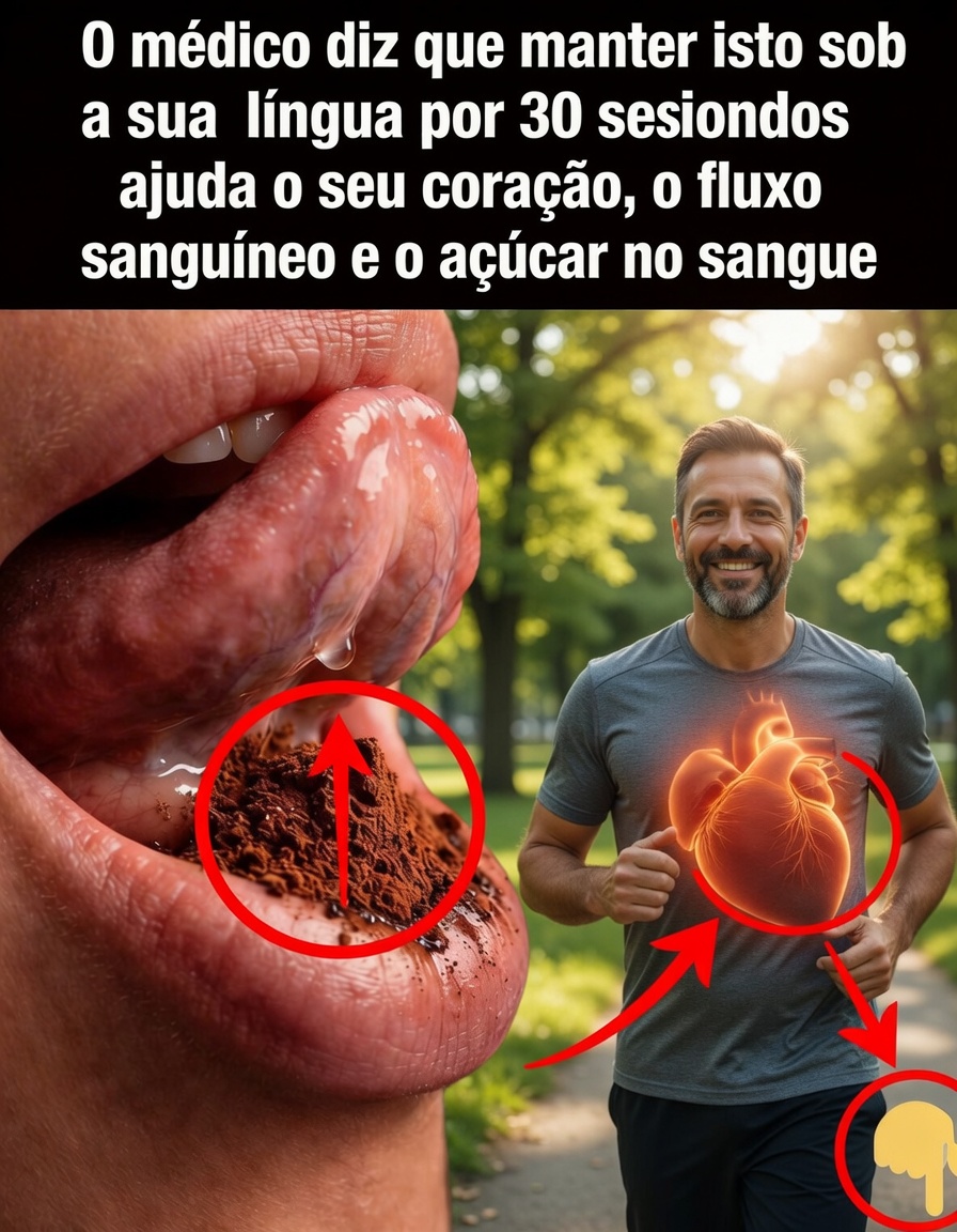 Médico diz que manter isso debaixo da língua por 30 segundos ajuda seu coração, o fluxo sanguíneo e o açúcar no sangue