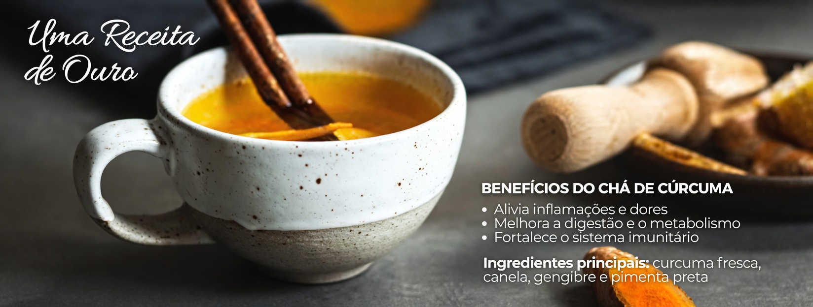 Chá de folhas de pinheiro, cúrcuma e canela – uma bebida natural para ajudar a manter o equilíbrio saudável do açúcar no sangue