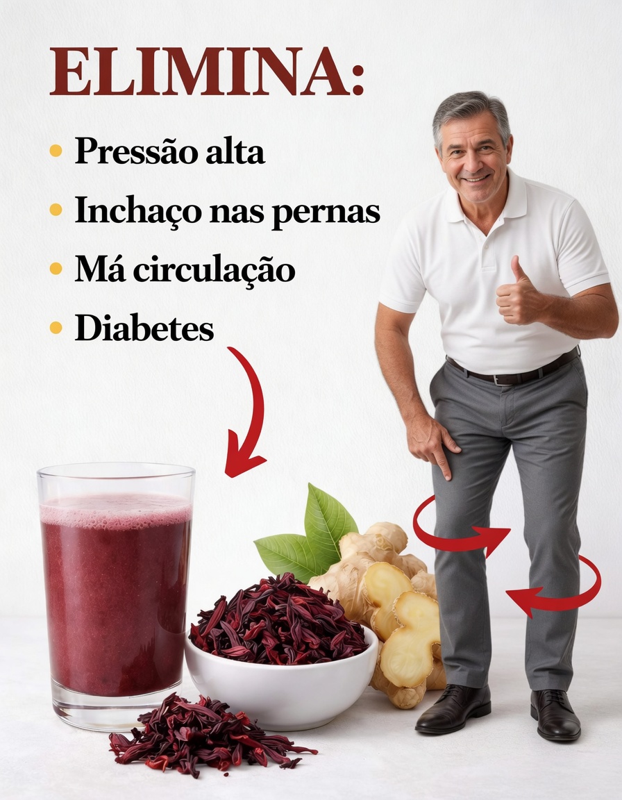 Gengibre, Folhas de Louro e Hibisco: Uma Bebida Herbal Refrescante para o Bem-Estar Diário