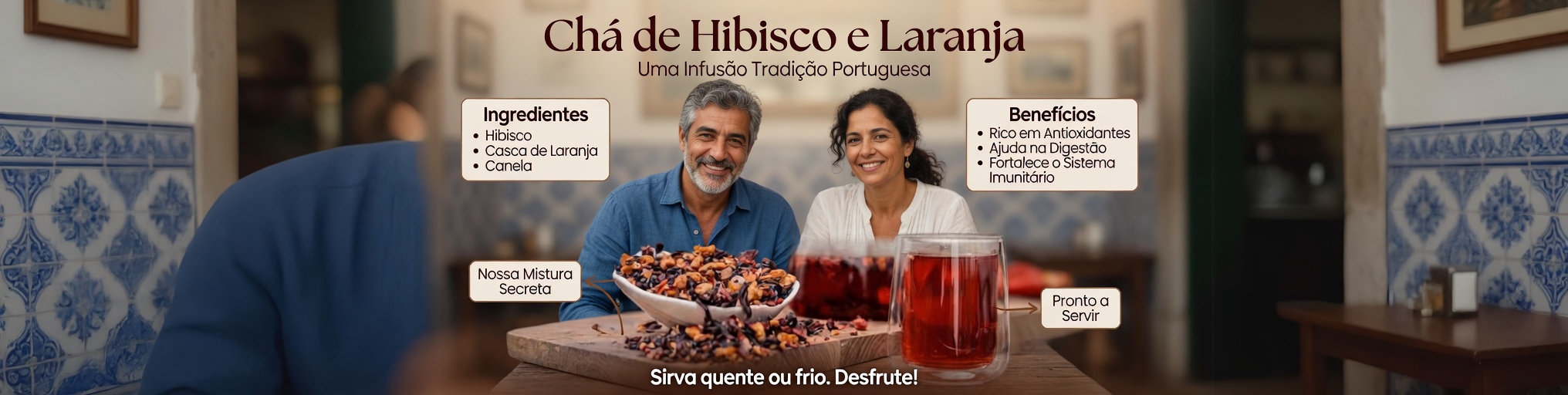 Gengibre, Folhas de Louro e Hibisco: Uma Bebida Herbal Refrescante para o Bem-Estar Diário