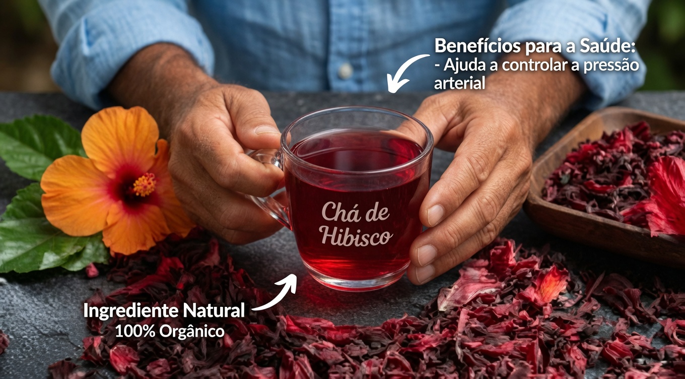Gengibre, Folhas de Louro e Hibisco: Uma Bebida Herbal Refrescante para o Bem-Estar Diário