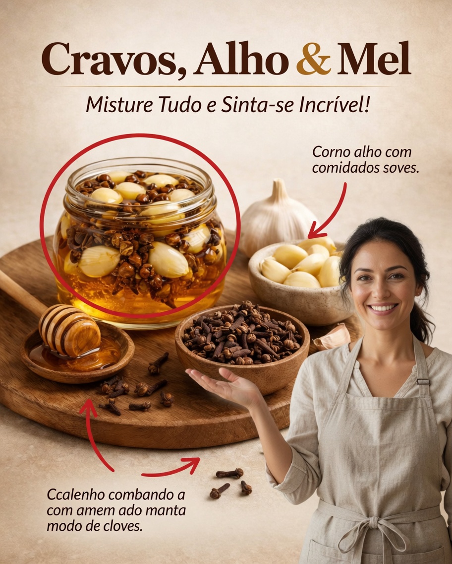 Misture cravo-da-índia, alho e mel e você vai me agradecer
