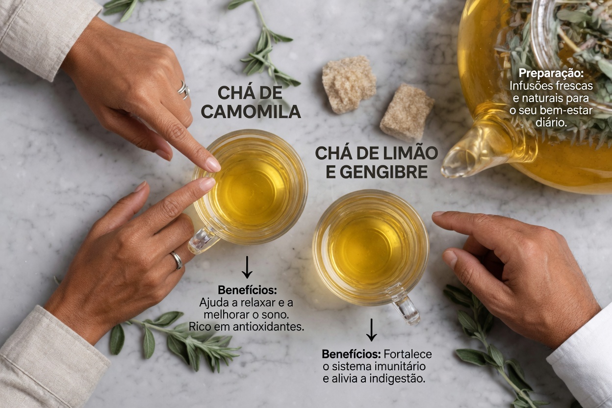 Descubra a infusão natural de ervas com orégano poleo, folhas de louro e folhas de goiaba para apoio ao bem-estar diário