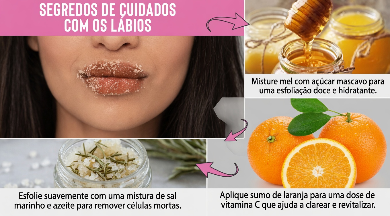 Clareie e Deixe os Lábios Escuros Rosados em 3 Dias Naturalmente: Seus Lábios Ficarão Macios, Carnudos e Rosados com Apenas 2 Ingredientes Simples