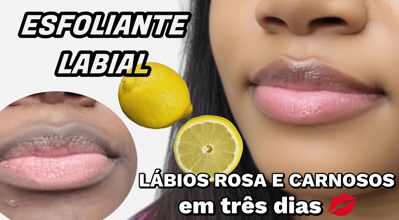 Clareie e Deixe os Lábios Escuros Rosados em 3 Dias Naturalmente: Seus Lábios Ficarão Macios, Carnudos e Rosados com Apenas 2 Ingredientes Simples