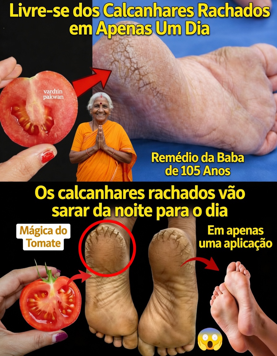 Como amaciar e curar naturalmente calcanhares rachados com tomates – o remédio caseiro noturno que deixa os pés mais lisos rapidamente