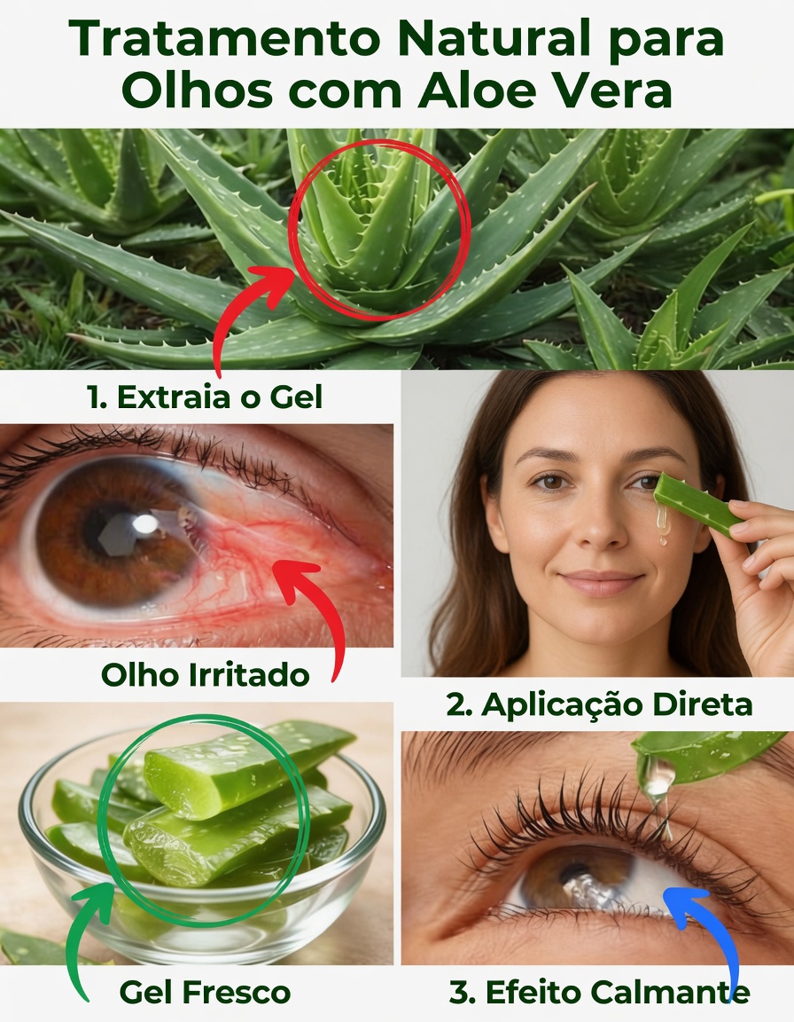 Aloe Vera para a Saúde Ocular: Alívio Natural para Vermelhidão, Olhos Secos e Irritação
