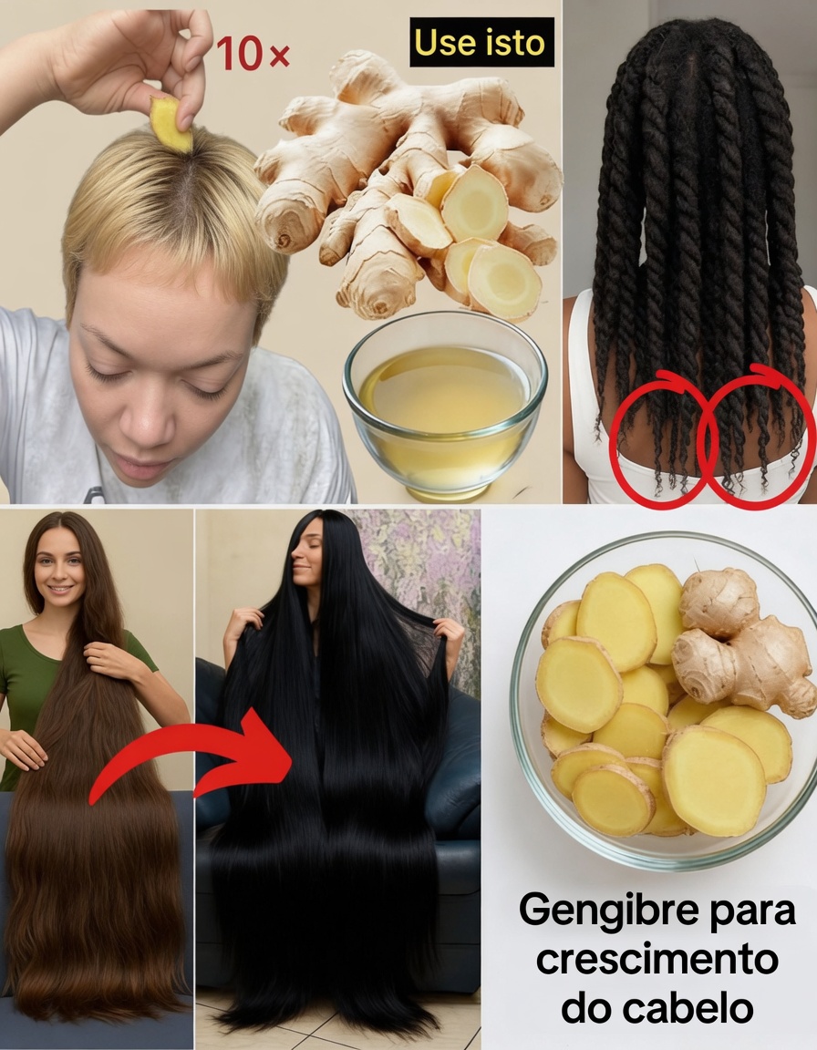 Use Isto Duas Vezes por Semana e Veja um Potencial Crescimento Mais Rápido do Cabelo – O Poder do Gengibre para a Saúde do Couro Cabeludo e Fios Mais Cheios