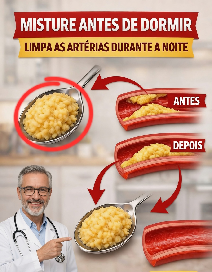 Misture estes 3 ingredientes da despensa antes de dormir — suas artérias podem agradecer de manhã