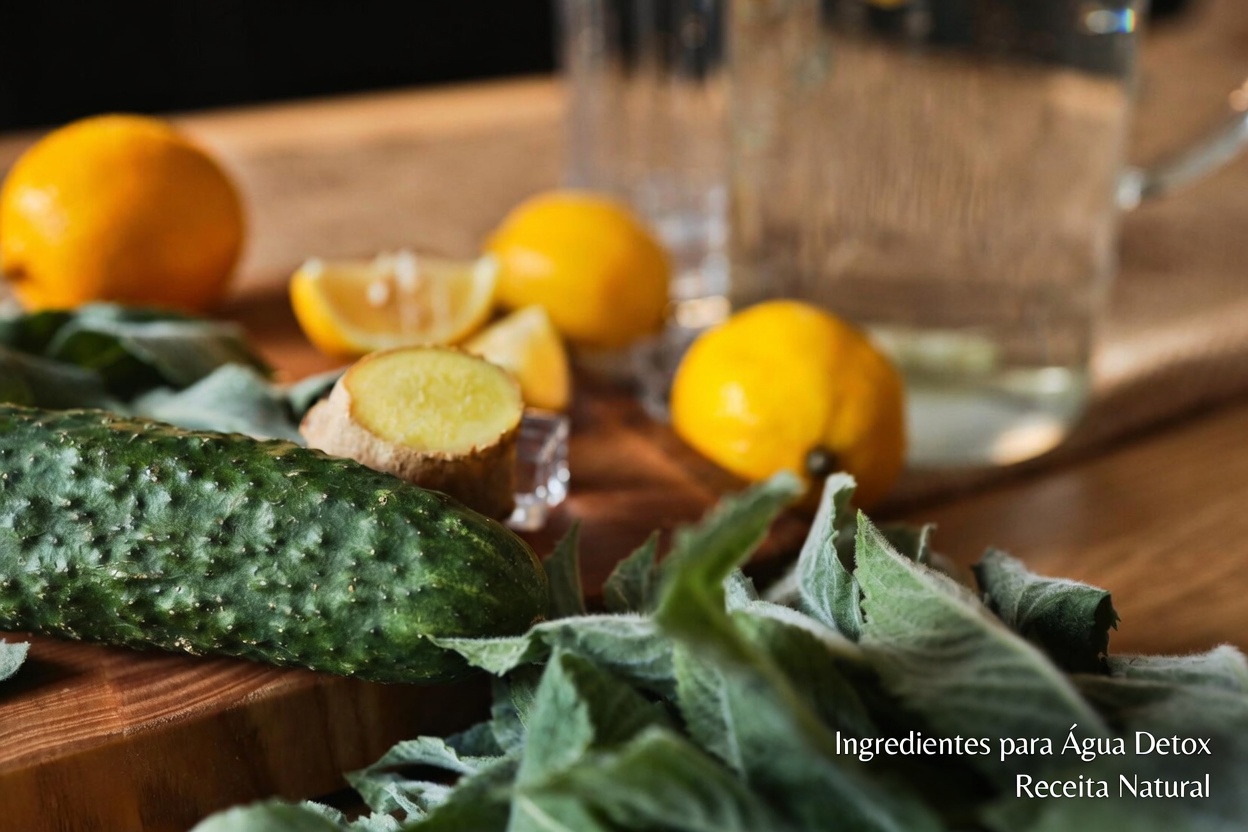 O que acontece com seu corpo quando você bebe água detox de pepino, limão e gengibre por 14 dias?