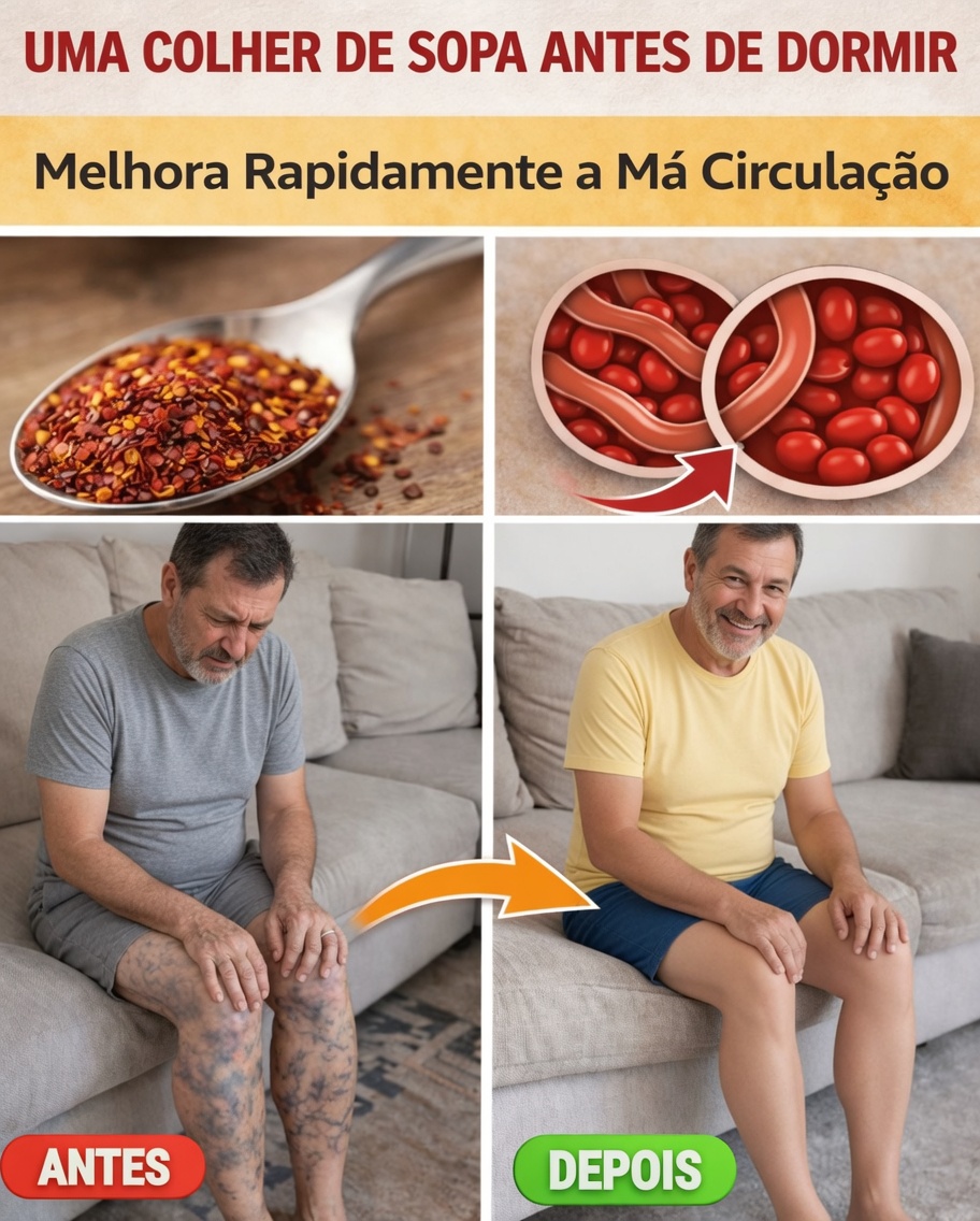 Idosos, Comam ISTO Antes de Dormir para Aumentar o Fluxo Sanguíneo e a Circulação nas Pernas e nos Pés em 24 Horas!