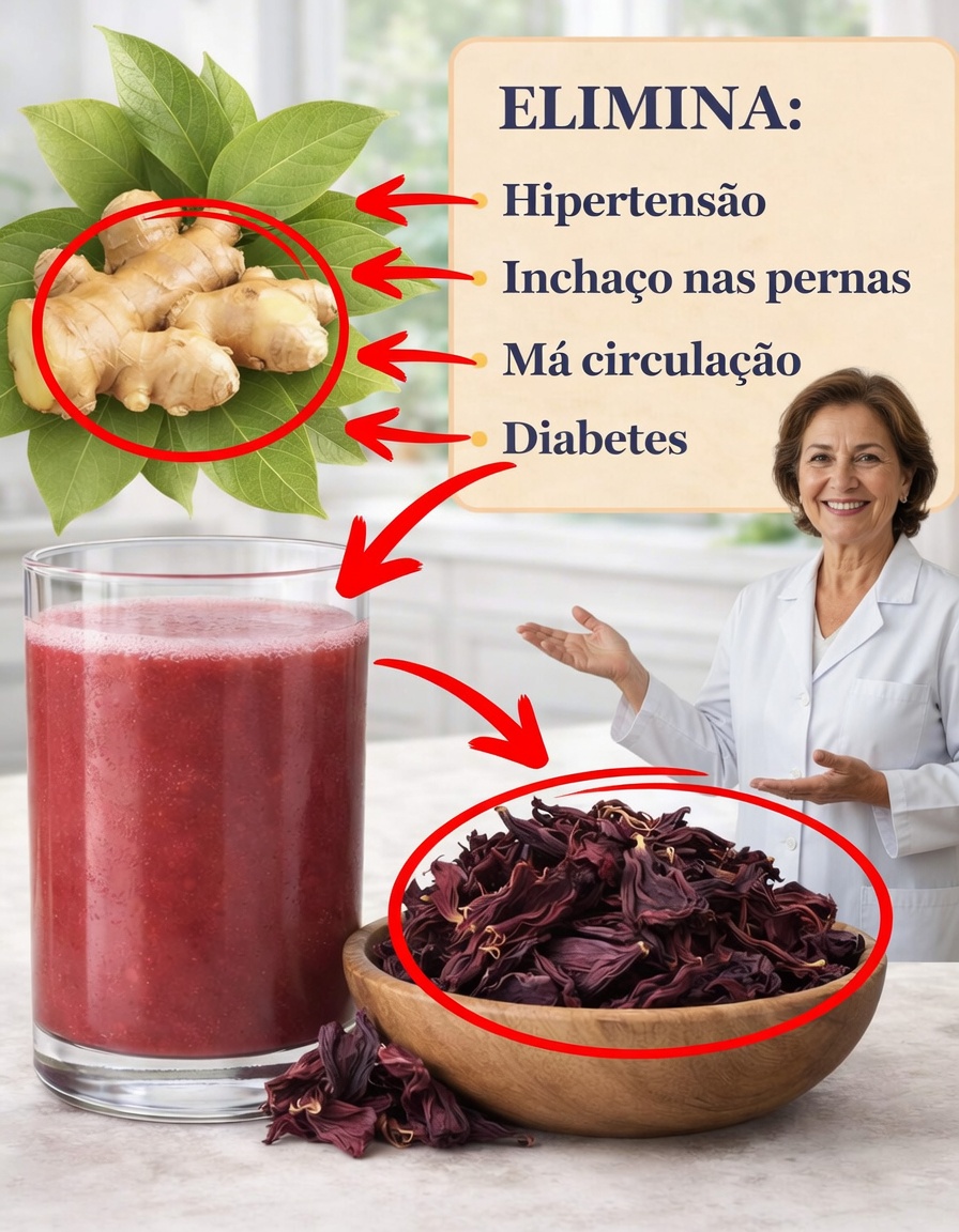 Gengibre, Folhas de Louro e Hibisco: Uma Bebida Herbal Refrescante para o Bem-Estar Diário – O Ritual Diário que Alivia a Digestão, Acalma a Inflamação e Aumenta a Vitalidade