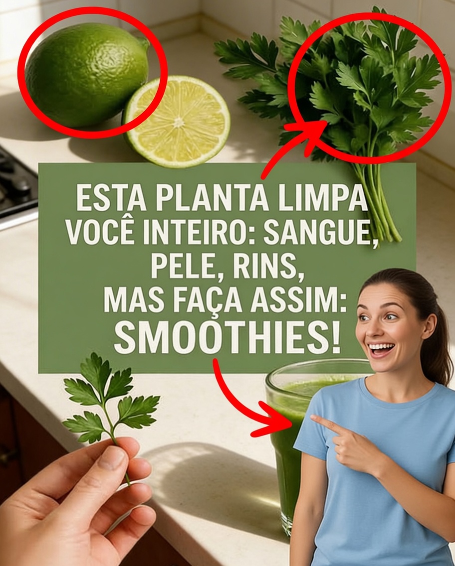 Smoothie de Salsa, Lima e Couve: Uma Bebida Matinal de 60 Segundos que Pode Ajudar na Desintoxicação, na Clareza da Pele e na Saúde Renal
