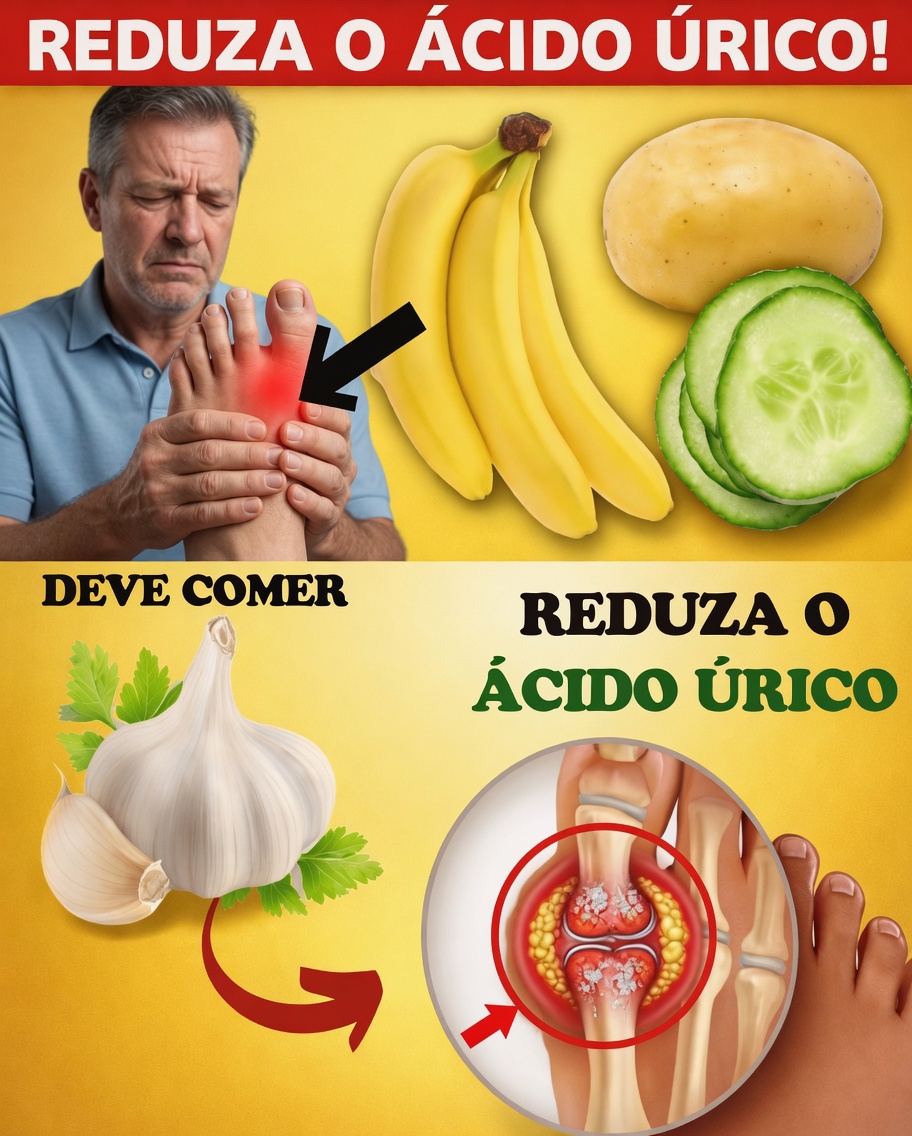 Descubra 10 alimentos do dia a dia que podem ajudar a reduzir os níveis de ácido úrico