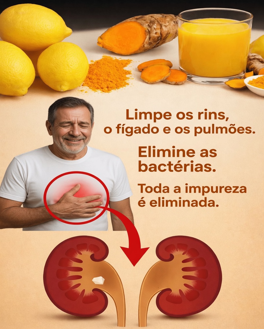 Revitalize seus rins, fígado e pulmões naturalmente: o poder da cúrcuma e do suco de limão