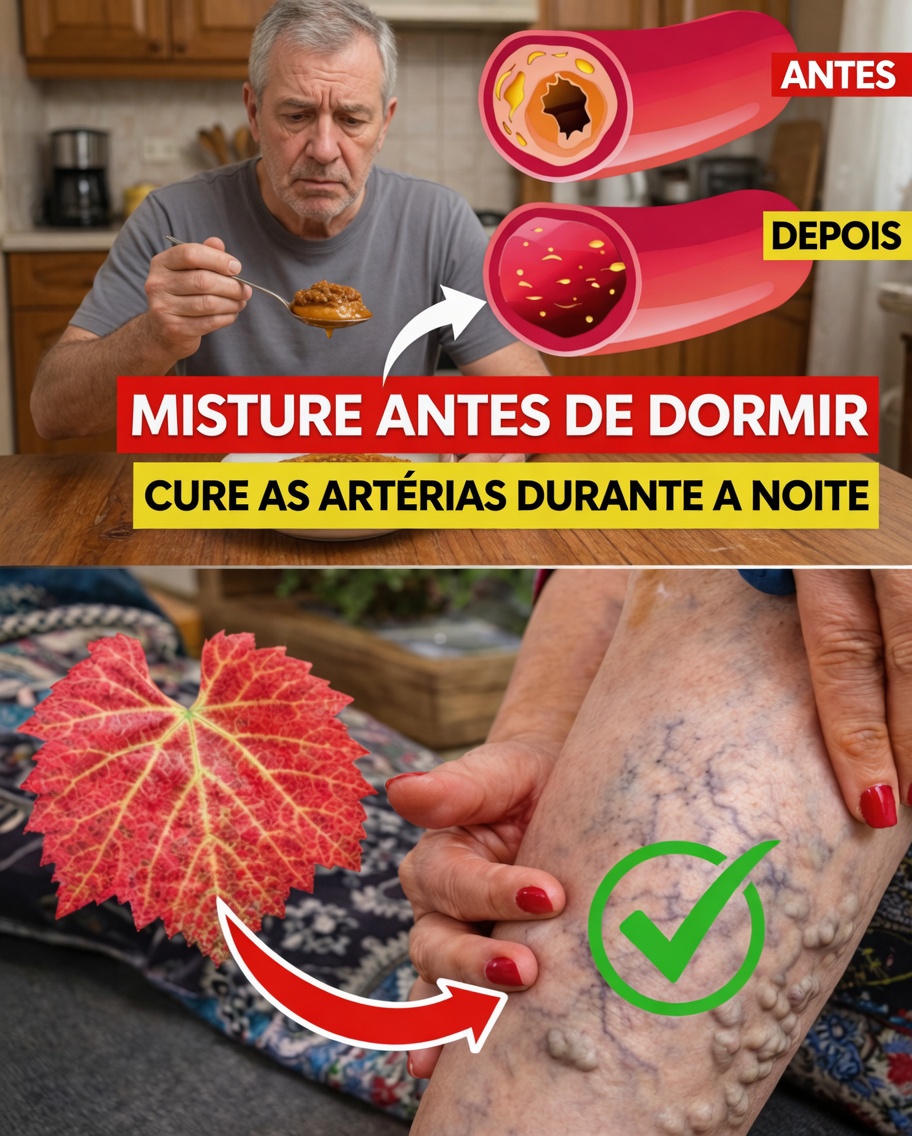 Misture estes 3 itens antes de dormir – isso cura as artérias enquanto você dorme!