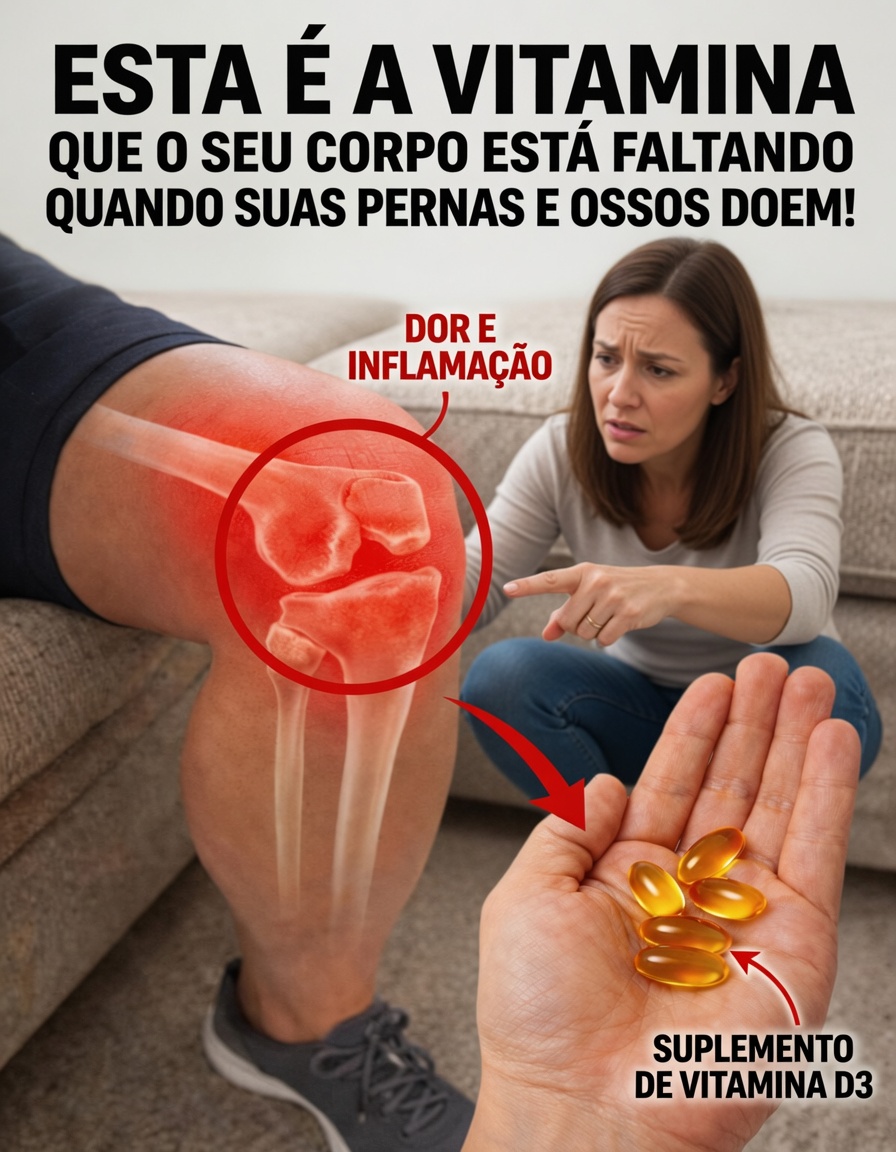 Esta é a vitamina que está faltando no seu corpo quando suas pernas e ossos doem