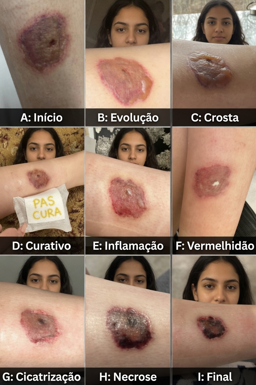 Ferida dolorosa com centro escuro na panturrilha: um alerta na pele que você não deve ignorar