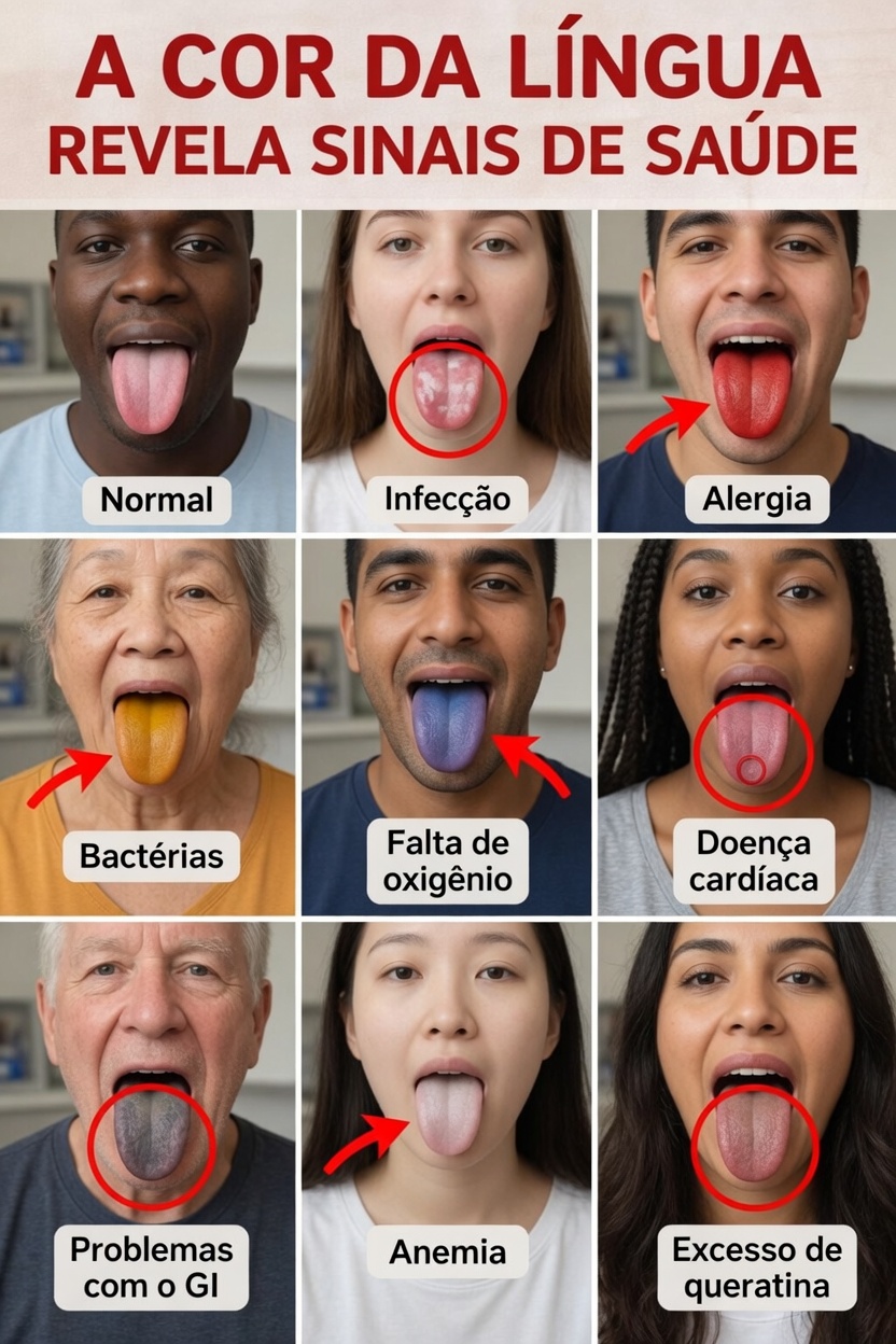 O que a cor da sua língua revela sobre seus hábitos de saúde