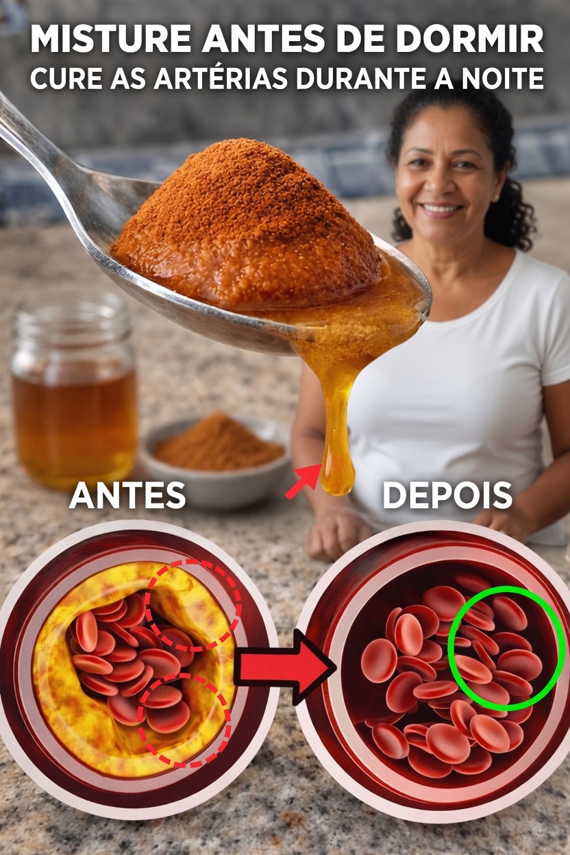 Misture estes 3 itens do dia a dia antes de dormir – Veja suas artérias amolecerem enquanto você dorme
