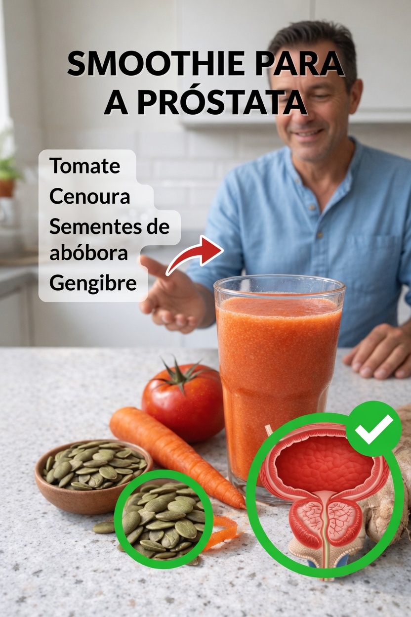 Proteja a Saúde da Sua Próstata Hoje: Receita Fácil de Smoothie de Tomate e Cenoura