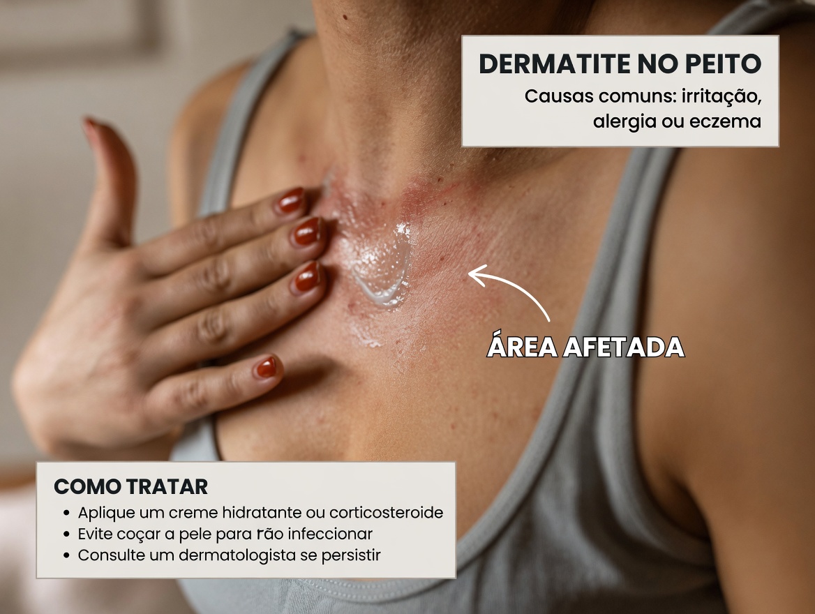 O que fazer para uma erupção cutânea com coceira sob os seios neste inverno quando seu médico não está disponível