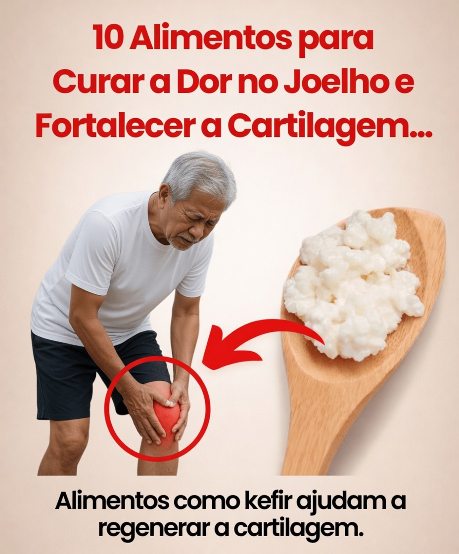 Top 10 alimentos para curar a dor no joelho e fortalecer a cartilagem