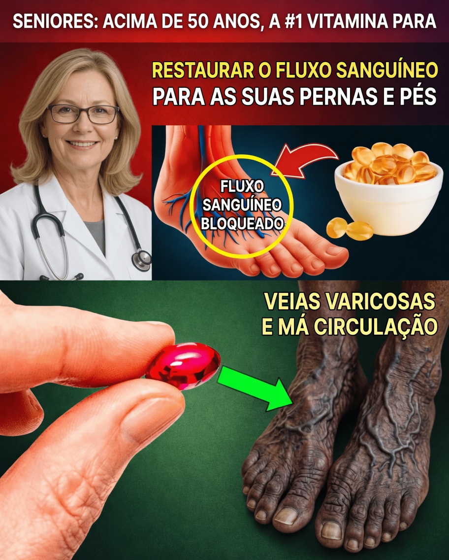 Descubra como a vitamina C pode ajudar a apoiar uma circulação sanguínea saudável nas pernas e nos pés após os 50 anos