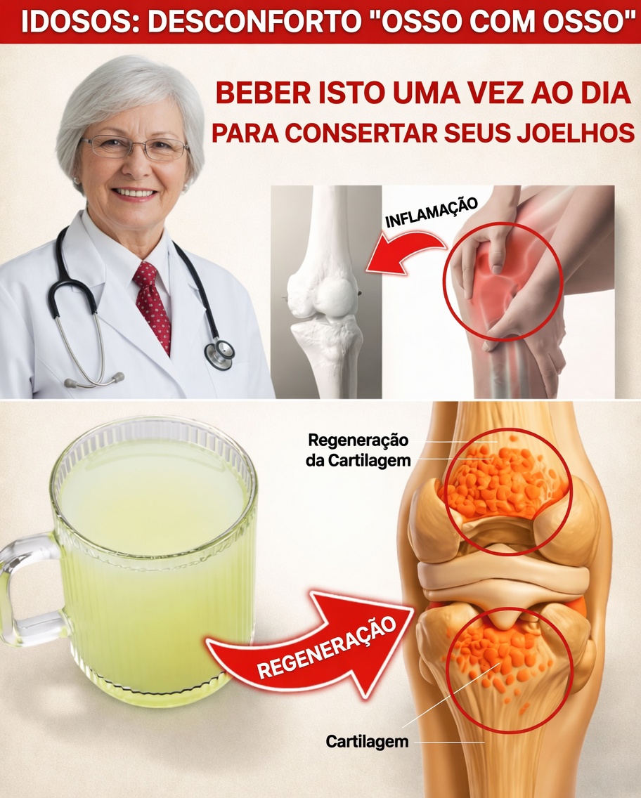 Idosos, Bebam ISTO para Reconstruir a Cartilagem do Joelho e Acabar com a Dor Rapidamente